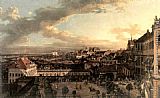 Palace Canvas Paintings - View of Warsaw from the Royal Palace
